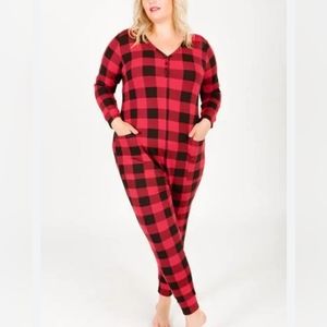 Smash + Tess -The Present In Plaid Romper Poinsettia Red Buffalo, Sz 2xl EUC
